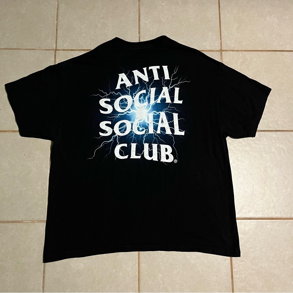 Anti Social Social Club Black Tee with Electric Graphic